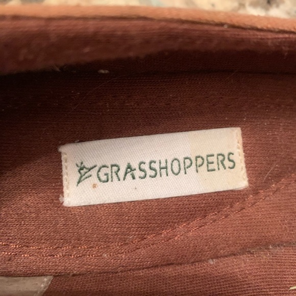 Grasshoppers Shoes Size 7 Open Toed Bronze Wedge - Picture 2 of 6